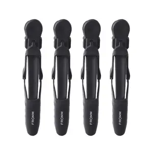 FROMM Black Gator Sectioning Clips, 4-Pack Fashion Hair Accessory