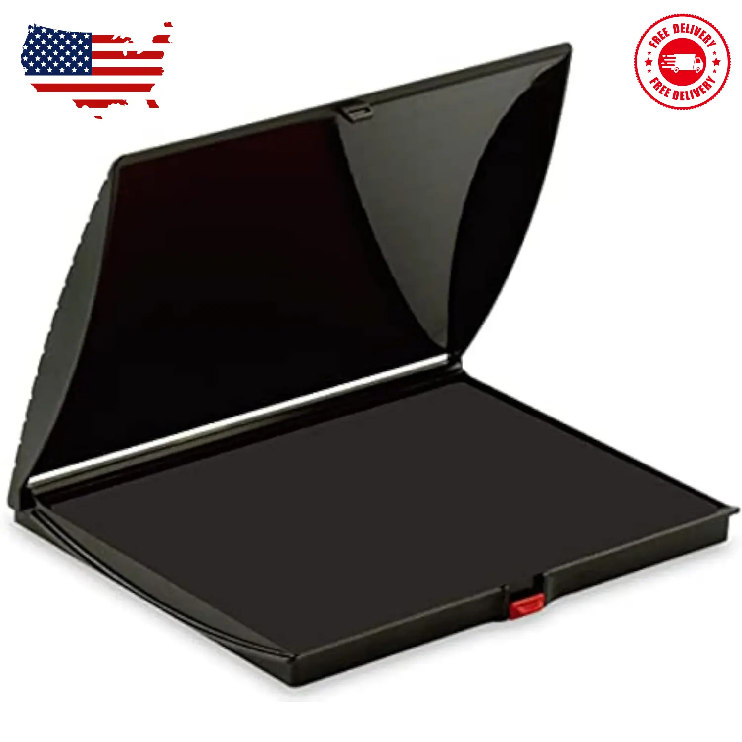 Premium Quality Felt Rubber Stamp Ink Pad, Large 5" x 7", Durable Lightweight: (Black)