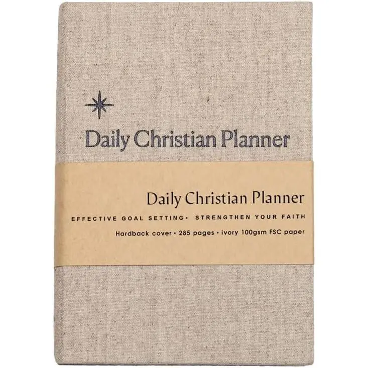 Daily  Planner & Goal Setter (Cotton Hardback) - Faith Planner & Daily Devotional, Goal Setting, Prayer ,  ,  Gifts For Men & Women