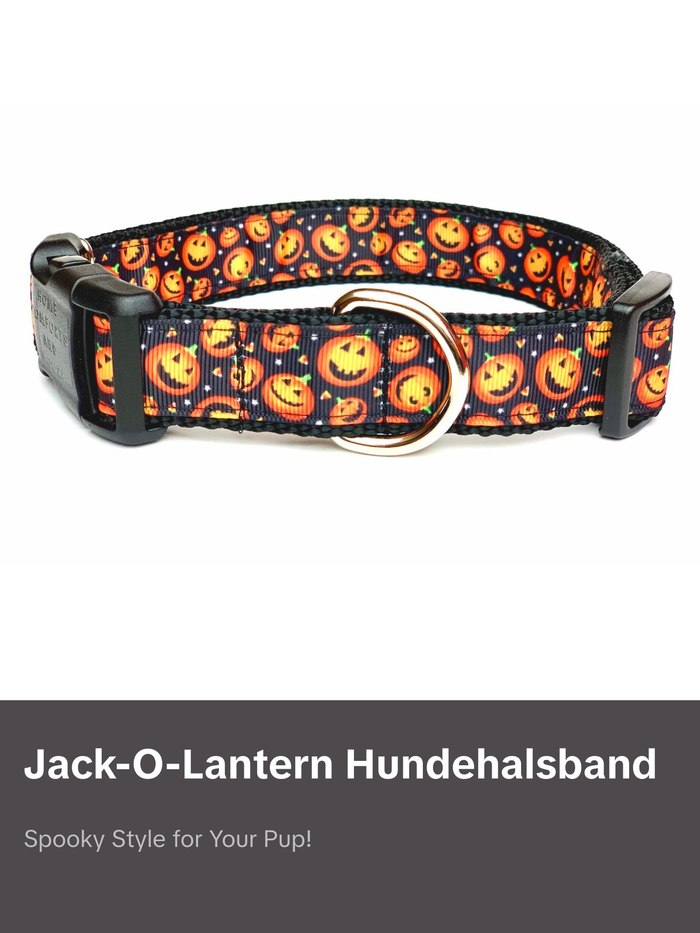 Halloween Jack-o-Lantern Pumpkin Dog Collar