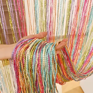 1pc Thick Ball Rope Lantern Curtain, Stylish Decorative Room Divider Drapes, Elegant Home Accessory, Single Curtain Treatment