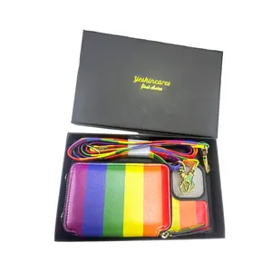 Crossbody Wallet Iphone 13 Pro Max Zipper Leather PU Leather