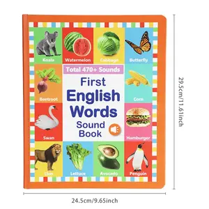 Toddler 1-6 Year Old | My First English Sound Toy – 470+ Words, 21 Themes, Fun Word Game & Bilingual Toys, Juguete Educativo for Educational Language, School Education & Perfect Educational Gift. First English words book