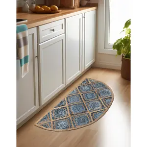 Blue Braided Jute Rug Blue Braided Jute Rug
