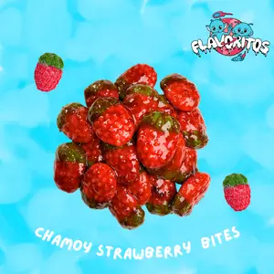 Flavoritos, Chamoy Strawberry Bites- Sweet and Chili Candy Snack Chewy Spicy