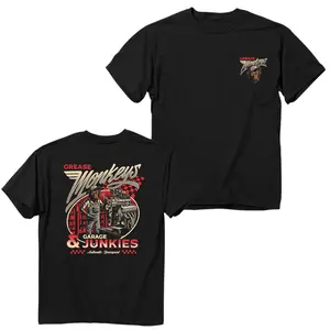 Grease Monkey T-Shirt, Grease Monkeys Garage Junkies Vintage Mechanic Graphic Tee, Classic Garage Workwear Shirt