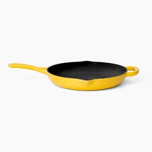 10" Skillet – Enameled Cast Iron Cookware – Great for Searing, Sautéing, Pan-Frying, and One-Pan Meals – Oven Safe Up to 500°F – by Larder & Vine