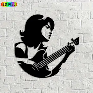 1pc Musician Metal Wall Art, Melodic Musician Statue Mural, Ideal Gift for New Year, Christmas, Music Decor Enthusiasts, Rust-Resistant Metal Wall Decor Wall Sculptures, Perfect for Living Room Wall & Garden Fence, Unique Metal Art for Music Lovers