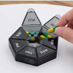 Daily Pill Box 7 Day Week Weekly Organiser Storage Medicine Tablet Dispenser UK