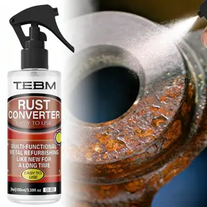 Powerful Metal Rust Remover Spray, Ideal for Chrome, Iron, Alloy, Steel Surfaces, Easy to Use, No Residue, Safe for Plastic and Rubber, It Is an Ideal Choice for Rust Removal in Cars and Homes, Rust Converter
