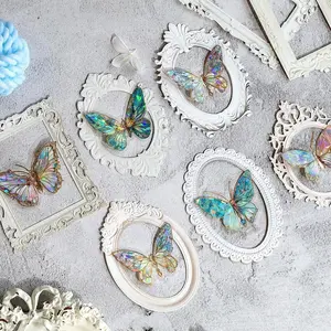 4 Pack Vintage Hollow Embossed Photo Materials Window Decoration Background Paper Lace Frames Scrapbook Paper Beauty & Personal Care