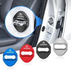 4Pcs Car Door Lock Cover Stainless Steel Protection Accessories For Acura ADX RDX ZDX Integra NSX MDX TLX CDX ILX RLX TL RL