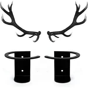 2 Pack Elk/Moose Deer Antler Mounting Kit, Shed Antler Wall Mounts, Specimen Deer Hanger, Shed Plate Trophy Wall Display, Quick Install, Perfect for Rustic Cabin Decor in Living Room, Den, Office