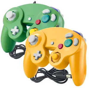 Gamecube Controller, 2 Pack NGC Classic Wired Controller for Wii  cube Console (Orange and Green)