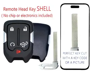 KEY CUT + Remote Key SHELL For Chevrolet Silverado 2019-2020 13529632 HYQ1EA