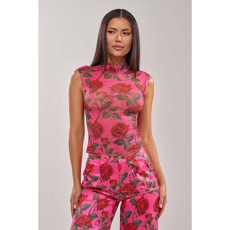 DOZEN ROSES MESH TOP