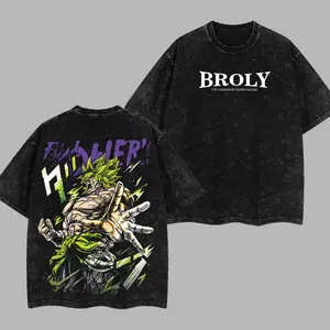 [NeoTokyoStatic]  Broly The Legendary Saiyan DBZ Anime Retro Unisex Acid Washed T-Shirt, Hoodie, DBZ Super 2026 100% Heavy Cotton Oversized Unisex Anime Merch, Soft Cotton Streetwear Clothes, Unisex Manga Apparel, Gift for Anime Fans,