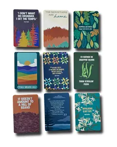 Appalachian Spirit Set of 9 4"x6" Postcards Soft Touch Cardstock with Rounded Corners, Beautiful Designs, Snail Mail Approved, Inspirational Quotes & Nature Scenes