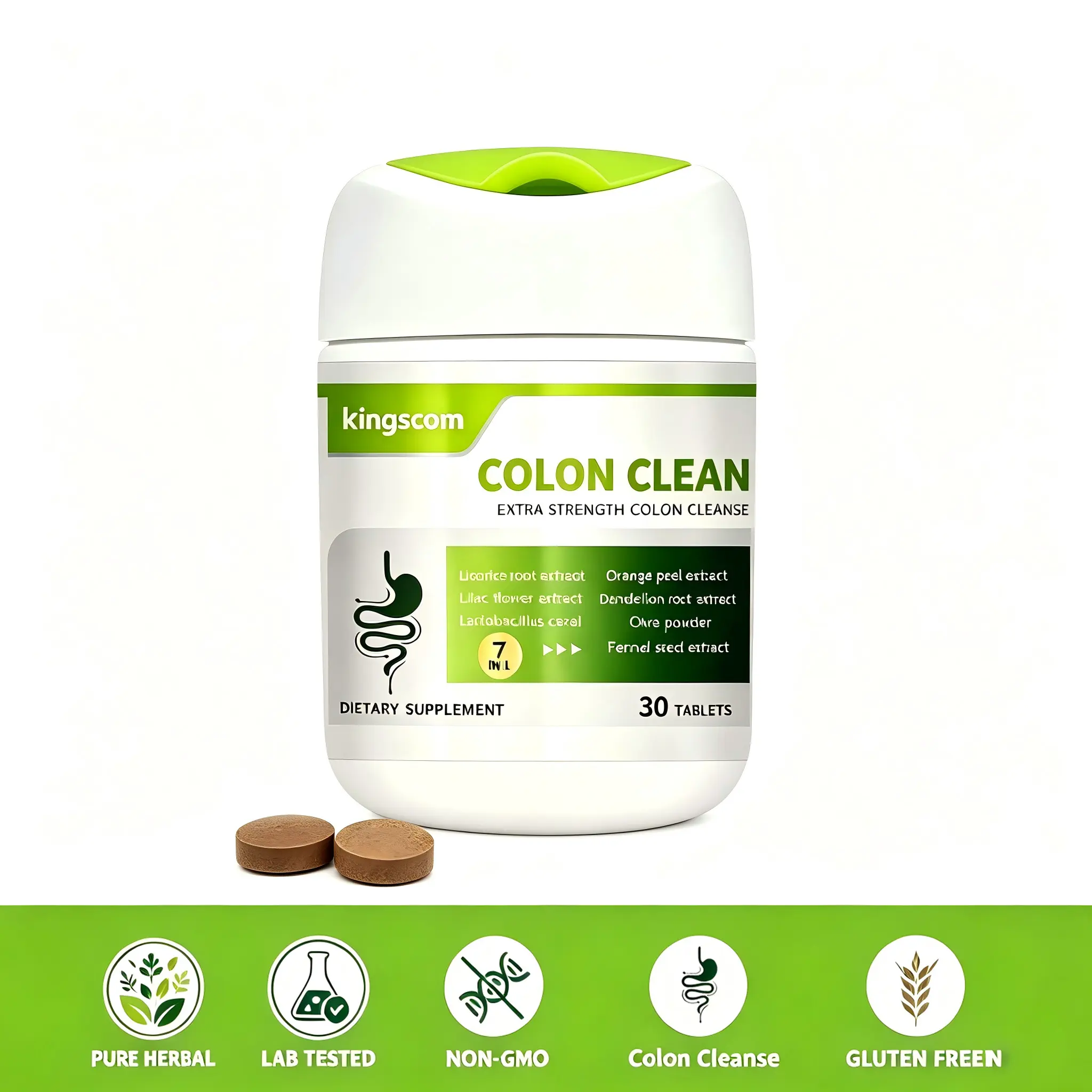 Cunkore Advanced Natural Gut Support Capsules & Tablets, Organic Herbal Blend with Astragalus, Yam, Ginseng, Lion’s Mane Extract, Plant-Based Daily Digestive Comfort Supplement, 90 Count, Tablet