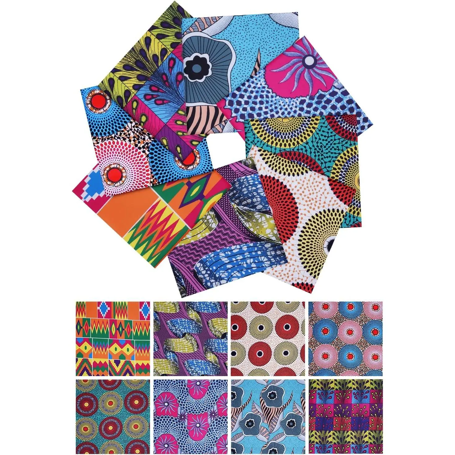 8 Pcs-african & Ankara & Kente
