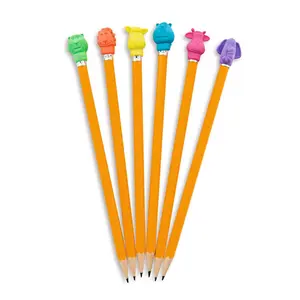 1" Bulk 144 Pc. Neon Zoo Animal Characters Pencil Top Erasers