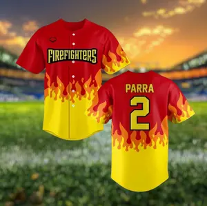 New Firefighter parra#2 Baseball Jersey Shirt, Party Vibes Jersey  Pinstripe Baseball Shirt, Streetwear Game Day Outfit, Fun Sport Style #baseball #partyanimals #tiktokshopfinds #firefighter#beachoutfit #summerfit
