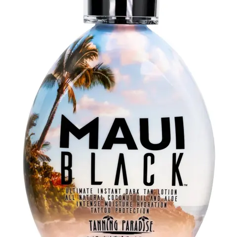 Tanning Paradise Maui Black – Instant Dark Bronzing Lotion 13.5 oz | Deep Bronze, Hydrating & Tattoo-Safe Formula