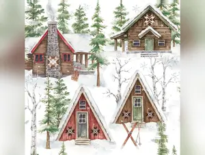 Snowflake Lodge | Main White by Courtney Morgenstern for 3 Wishes | 22215-WHT