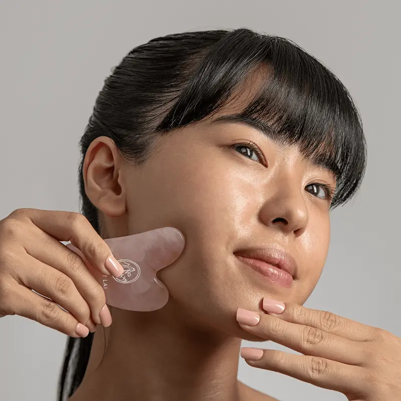 The Rose Quartz Gua Sha Facial Lifting Tool