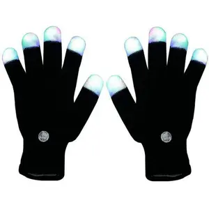 Flashing LED Glow Finger Gloves | Rave Party Concert Essentials | Light-Up Gear for Nighttime Fun