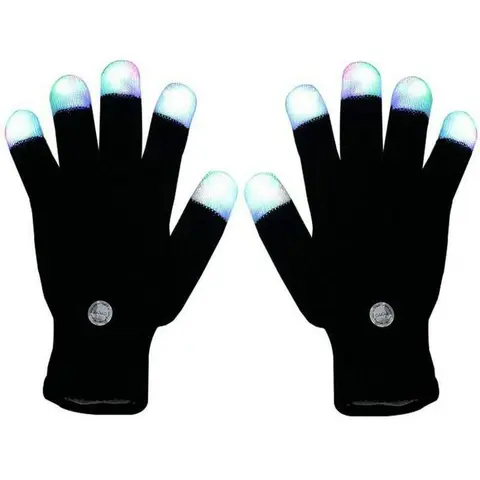 Flashing LED Glow Finger Gloves with Button Control, Halloween Party Props, Concert Sports & Outdoor Accessories, Rave Nighttime Essentials, TikTok Shop Back to School Item