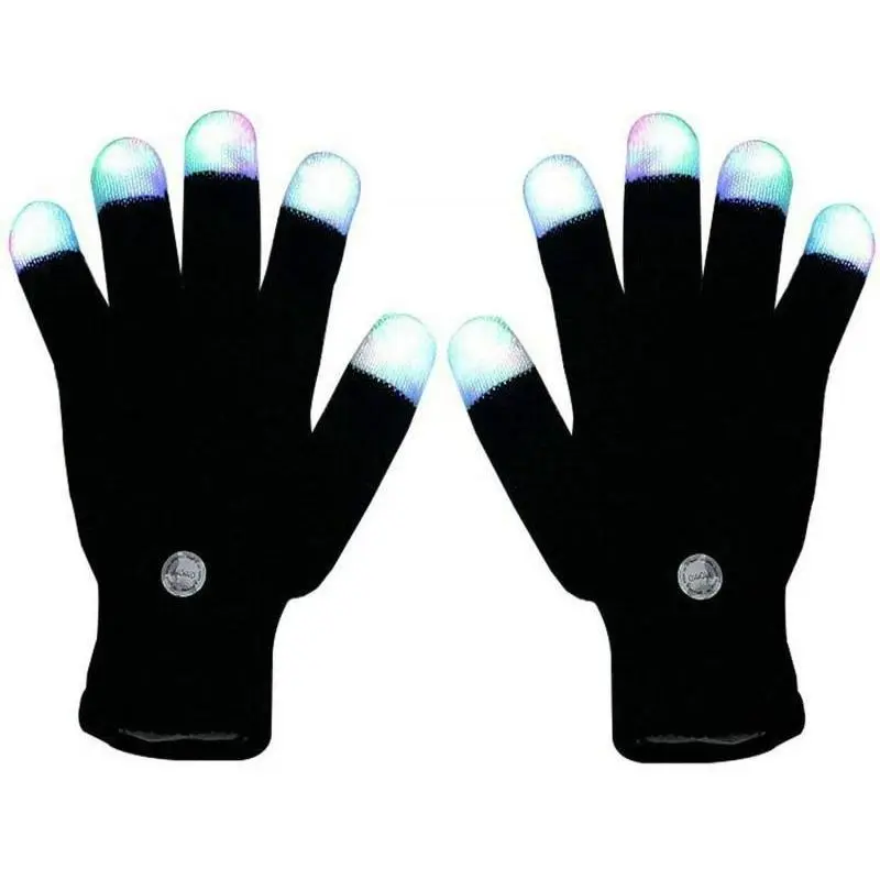 Flashing LED Glow Finger Gloves | Rave Party Concert Essentials | Light-Up Gear for Nighttime Fun