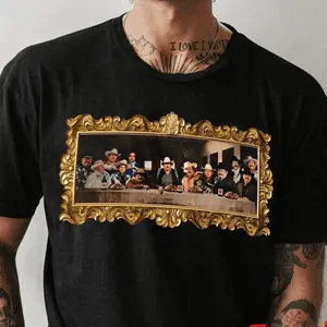 Corridos Last Supper T-Shirt, Men's 100% Cotton Graphic Tee, Norteño Ranchera Music Parody Streetwear, Tshirt