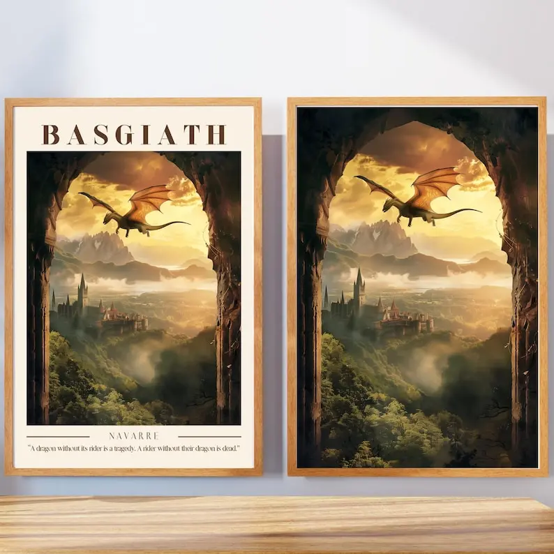 Fourth Wing Wall Art, Dragon Rider Art, throne of glass, Fantasy Book Art, Acotar Poster, bookish, Basgiath War College, sarah j maas, Acotar merch, gift for reader, Book Lover Gift