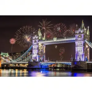 F&F Tower Bridge With Fireworks 1000 Piece Jigsaw Puzzle For Adults, Christmas Puzzle, Funny Puzzles For Adults, Challenging Christmas Jigsaw Puzzles For Sons Daughters, Jigsaw Puzzles, Challenging Puzzles For Adults, Jigsaw Hard Difficult Jigsaw Puzzles,