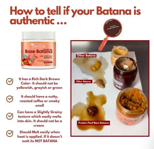 Bare Batana: Honduran imported raw unrefined Batana Oil for hair | 4oz & 6oz