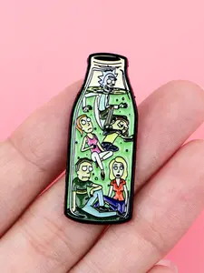 Classic American Cartoon Movie Character Enamel Pin, Trendy Zinc Alloy Badge, Casual Backpack Clothing Social Decoration