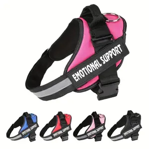 Comfortable Padded Dog Vest Harness For Service Dogs With Patches