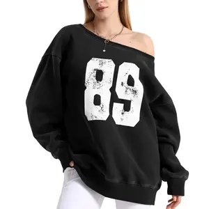 【US Shipping】Hatant Womens Oversized Hoodie Neck Breathable Comfortable Casual Street Fashion Pullover Hoodie With Soft Batwing Sleeves