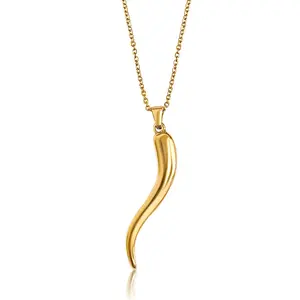 Grande Lucky Italian Horn Necklace