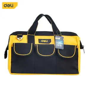 13-inch Wide Mouth Tool Bag with Apex Handle Design Water Proof Molded Base,Adjustable Shoulder Strap Tool Bag for Cars, Drill, Garden, and Electrician