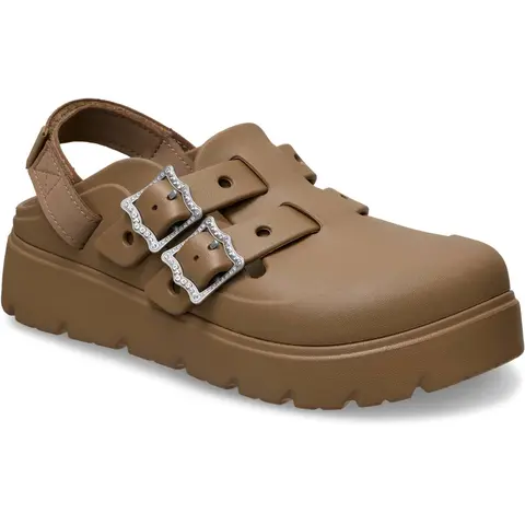 Crocs Women's Loaferette Slip-On Clogs with Chunky, Platform Heel