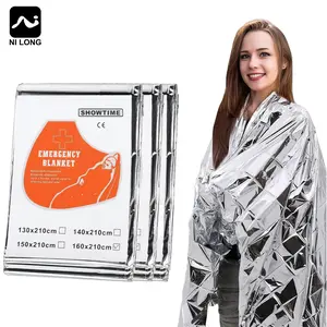 Emergency Polyester Film Heat Blanket, Space Blanket Survival Kit Camping Blanket (3 Pack), Perfect for Outdoor Hiking Survival Marathon