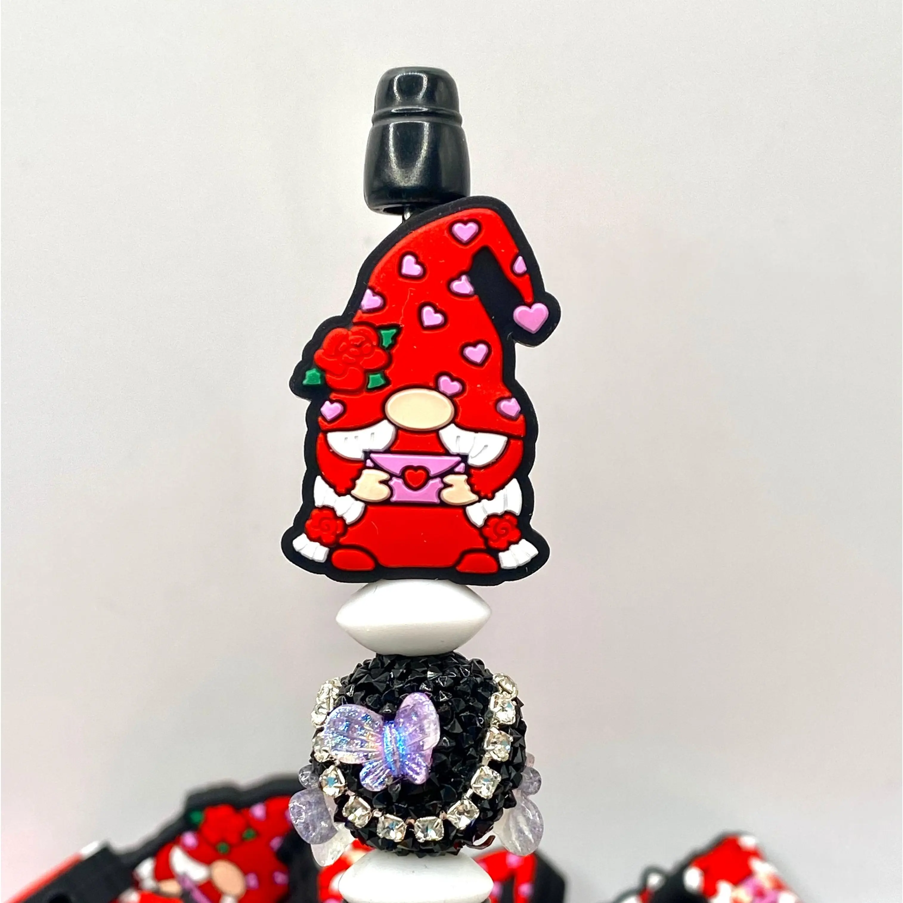 1pc You're The Gnome For Me Silicone Focal Beads - Perfect for Valentine's Day Crafting