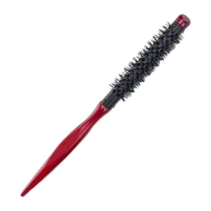 Mini Round Hair Styling Brush with Nylon Bristles for Short Hair and Blow Drying