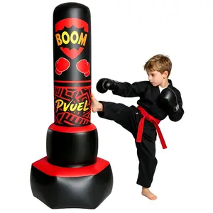 Inflatable Punching Bag for Kids 8-18, 67" Heavy Boxing Bag with Gloves, Freestanding Kickboxing Bag Training Boxing Equipment For Children's Day Christmas Xmas Birthday Gifts, Punching Bag Practice Karate, Taekwondo, MMA, Muay Thai, Fitness Training