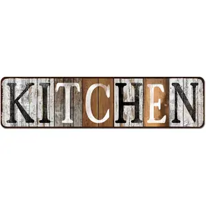 Art Rustic Farmhouse Kitchen Wall Decor Prints for Dining Room Home Kitchen Signs Wall Decor 4"x16"