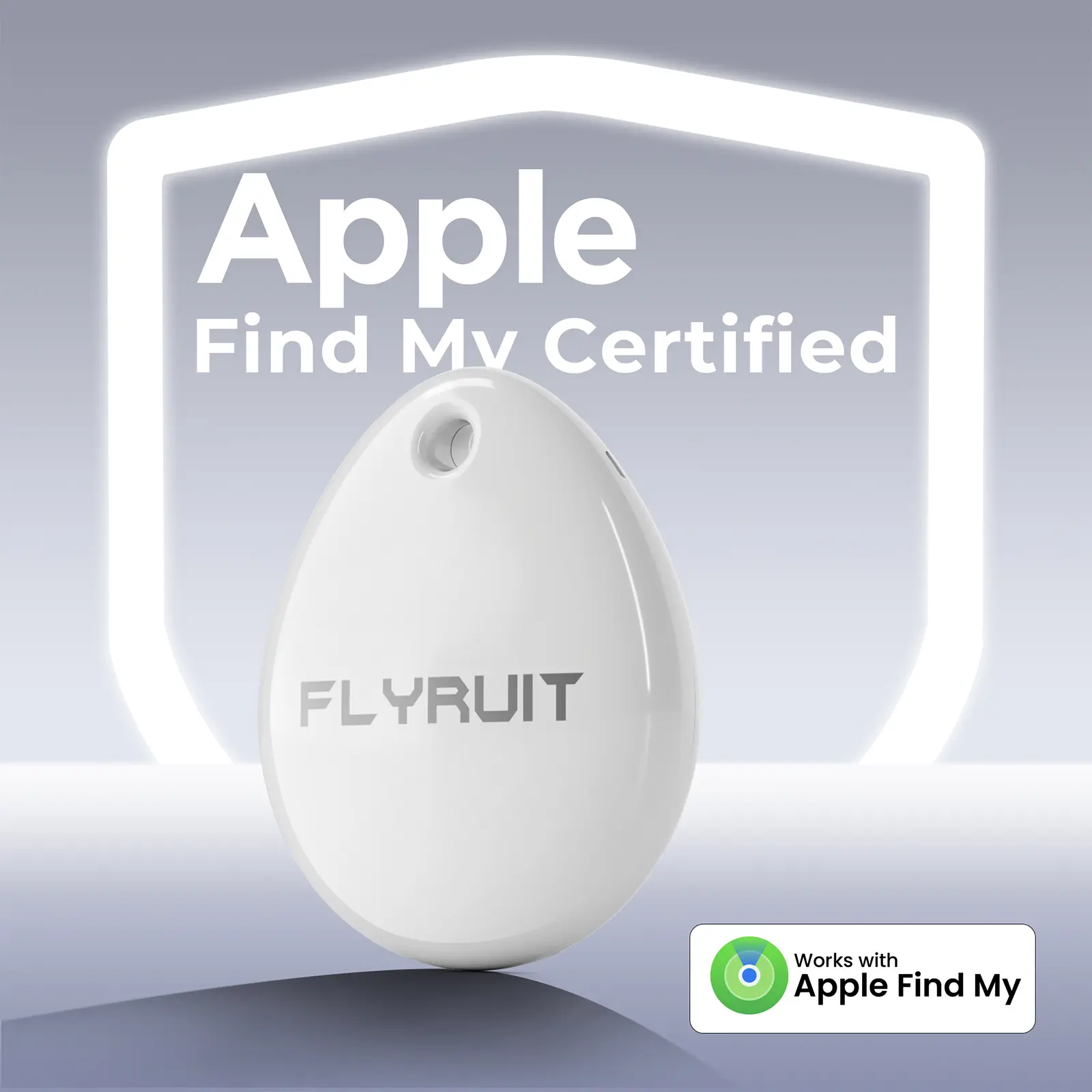 Flyruit Tracker (4pcs) – Find My Certified Smart Bluetooth Keychain Tracker, Smart Tracking Tag, Mini Gadgets for Purse with Built-in Batteries for iPhone (iOS), GPS Finder for Backpack, Luggage