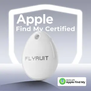 Flyruit Tracker Tags 4 Patk Find My Certified Smart Bluetooth Key Finder Tracking Device for iPhone Mini Finder Locator for Luggage Backpack Wallet Keys Dog Pet Camera eBike Wireless Tag