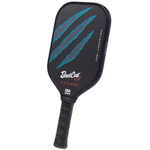 BadCat Pickleball Untamed Paddle - Toray T700 Raw Carbon Fiber | Thermoformed Unibody for Maximum Spin & Control | 16mm Core, Elongated Shape | USAPA Approved | Intermediate to Advanced Players
